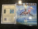 IRON MAIDEN Seventh Son Of A, SIGNED Vinyl LP Bruce Dickinson +4 AUTOGRAPHED