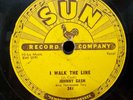 JOHNNY CASH I WALK THE LINE / GET RHYTHM 78 RPM SUN RECORDS 241 Pressing 10