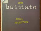 FRANCO BATTIATO 1972 - Fetus / Pollution. ITALIAN PROG. RICORDI. 1979 ITALY