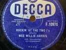 78Rpm Rock n Roll, Wee Willie Harris 'Rockin At The Two I's' Decca