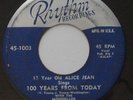 R&B Doo Wop Bay Area ALICE JEAN & MODELLOS 100 Years From Today RHYTHM 45 HEAR