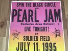 Pearl Jam Promo Live at Soldier Field 7/11/95 Spin The Black Circle 2xlp / Poste