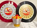 Vintage (1956) Red Raven Magic Mirror Topper Carousel with 2 Records