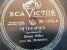 GLENN MILLER “IN THE MOOD” 78 RPM RECORD ON RCA VICTOR LABEL, 10 INCH, VERY GOOD