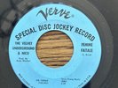 THE VELVET UNDERGROUND & NICO VERVE 10466 PROMO 45 SUNDAY MORNING / FEMME FATAL