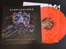 SIMPLE MINDS DIRECTION OF THE HEART ORANGE VINYL SIGNED/AUTOGRAPH LP & LYRICS