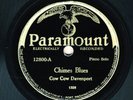 78 RPM BLUES  COW COW DAVENPORT  Paramount 12800  E+   Chimes Blues / Slow Drag