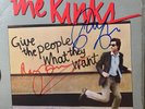 THE KINKS Give the People What They Want LP AUTOGRAPHED Ray & Dave Davies
