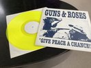 GUNS N ROSES  GIVE PEACE A CHANCE LIMITED EDITION  YELLOW VINYL RARE WHITE LABEL
