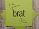 ️ SIGNED️CHARLI XCX BRAT CLEAR PINK SPLATTER VINYL WITH SIGNED PRINT/LYRICS