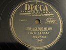 Decca 78 RPM Bing Crosby & Peggy Lee - Little Jack Frost Get Lost 28463 V+ Xmas