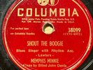 Memphis Minnie /Blind John Davis - Shout Boogie / Three Times Seven Blues 78 RPM