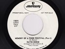 David Bowie Memory of a Free Festival Promo 45 Vinyl
