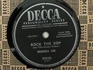 Rare 1958 BRENDA LEE Rock’n Roll 78 RPM Record. Rock The Bop