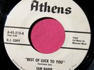 SAM BAKER - Best of Luck to You / The Bump - Promo 45 rpm - Athens 213