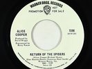Rock 45 - Alice Cooper - Return Of The Spiders - Warner Bros. - VG+ promo