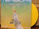 KYLIE MINOGUE SIGNED TENSION II YELLOW VINYL LP ROUGH TRADE NY 10/18 +PROOF PIC