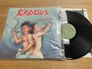 Exodus Bonded By Blood Vinyl LP 1985 Green Combat Torrid Records MX 8019 G+