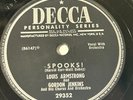 Louis Armstrong Gordon Jenkins Spooks  Trees Rare Halloween 78 DECCA 29352