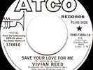 Vivian Reed / The Dynells - Save Your Love For Me / Let Me Prove That I Love ...