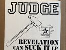 JUDGE Revelation Can Suck It LP 10” 1992 NYHC SXE Chung King Project X Schism
