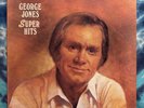 George Jones LP Super Hits EPIC Original 1987 Pressing WHITE LIGHTNIN Promo