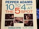 Pepper Adams 10 To 4 at the 5 Spot VG+ 1st Promo Mono Riverside lp Donald Byrd