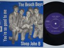 BEACH BOYS Sloop John B RARE Denmark 45 STUNNING SLEEVE  surf danish HEAR