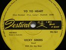 VICKY SIMMS *I WANNA BOP +YO YO HEART* 1962 OZ FESTIVAL GARAGE BEAT 7