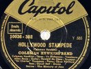 Coleman Hawkins Band: Hollywood Stampede 78 RPM DISC CAPITOL 10036-302