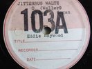 78 RECORD V-DISC TEST  (103) EDDIE HEYWOOD JITTERBUG  LES PAUL TRIO  1945/1947 E