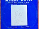 Ravel Sonate Piano Violon Devy Erlih Maurice Bureau Ducretet Thomson 270C099