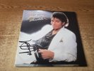 1980s VG+ HAND SIGNED MICHAEL JACKSON THRILLER MJ CO PRODUCED CREDIT ON BACKLP33