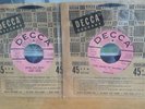 VINTAGE  2 BOBBY HELMS JINGLE BELL ROCK/ BRENDA LEE ROCKIN' AROUND RARE PROMO 45