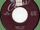 TANGIERS Don't Try / School Days Will Be Over 45rpm Class 1958 doo-wop rocker