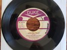 FUNK ROCKER 45 RPM RECORD-CHUCK EDWARDS-MORNING TRAIN/WARM MY HEART-DUKE 1957