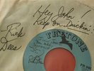 1976 45rpm. Rick Dees disco duck signed Rick Dees & his cast of idiots autograph