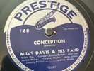 Prestige 78 RPM Miles Davis - Conception / Bluing Pt 3 868 V+ Jazz