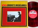 MICHELANGELI piano BACH BRAHMS DEBUSSY CHOPIN Japan ED1 RED VINYL ANGEL LP MINT
