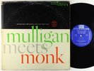 Thelonious Monk - Mulligan Meets Monk LP - Riverside - RLP 12-247 Mono