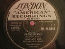 Dion And The Belmonts 78 RPM / I Wonder Why & Teen Angel  (32-0324)
