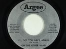 Garage Psych 45 - On The Other Hand - I'll Get You Back Again - Argee - obscure
