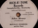Country 78 Rpm Buffalo Johnson Special Release John Henry Nine Pound Hammer