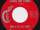 DINO & THE DELL TONES Sticks And Stones RARE M- r&b 45 mod northern soul HEAR