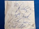 Rick James autograph on paper napkin, super freak, kinky girl, 1980s, singer