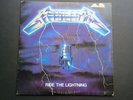 Metallica Ride The Lightning LP Vinyl Record 1984 Electra Records 60396-1 VG+/-