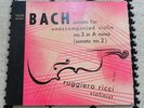 BACH Ruggiero Ricci VIOLIN Sonata Unaccompanied Violin VX 187 - 2X  78 set