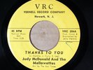 Judy McDonald And The Mellowettes - Thanks To You - VRC 206 M- SOUL