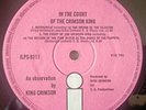 King Crimson LP In The Court Of The Crimson King UK Pink Island 1st Press A2 B2