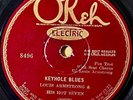 LOUIS ARMSTRONG & HIS HOT SEVEN OKEH Keyhole Blues/ Melancholy Blues